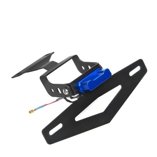 GVGFKPKZAY Für Triumph Trident 660 Kennzeichenhalter Für Die Heckmontage Verstellbar Und Klappbar Motorrad kennzeichenhalterung(Blau)
