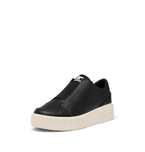 Sorel Women's ONA Ave Slip-On Sneaker, Black/Chalk, 9.5