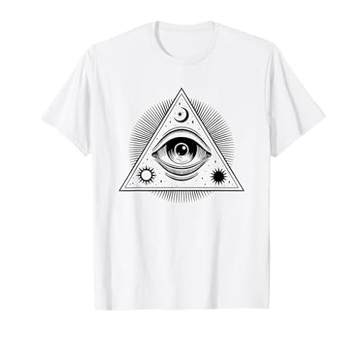 El mal de ojo de protección Amuleto símbolo pirámide ojo maldición Camiseta | Ya disponible en tu tienda friki favorita! En mundofriki.es!