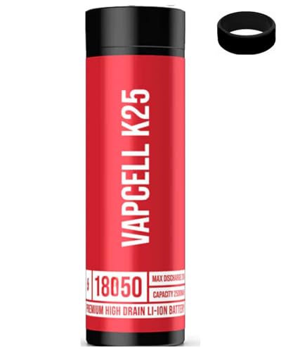 18650 K25 Compatible With Vapcell Rechargeable Series - 2500mAh High-Performance with Safety Wraps & Band - No Nicotine (2 PACK) - Image 5