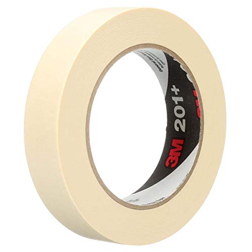Image of 3M General Use Masking Tape 201+, Tan, 24 mm x 55 m, 4.4 mil, 36 Roll /Case