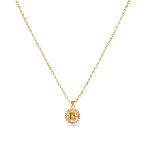 Image of Rubans Demi Fine Stainless Steel Alphabet Pendant CZ Gift for Women & Girls
