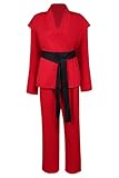 Rooney Costume JW Ballerina Assassin Cosplay Taekwondo Uniform Eve Macarro Halloween Outfits for Adults Women (Red, M)