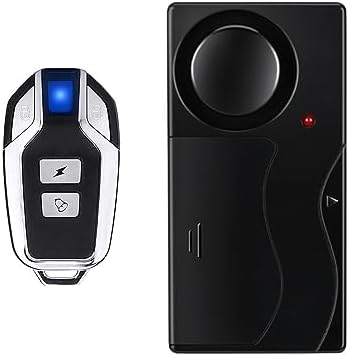 Car Anti-Theft Vibration Alarm, ELECTOP 108dB Automobile Vibration Sound & Light Alarm, Wireless Remote Car Alert Vehicle Security Alert System Automotive Warning Interior Safety Red Light