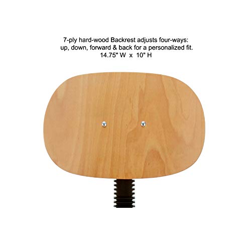 Image of Perch Wood Pneumatic Chair, Adjustable Back and Seat - Stationary Caps, Desk Height