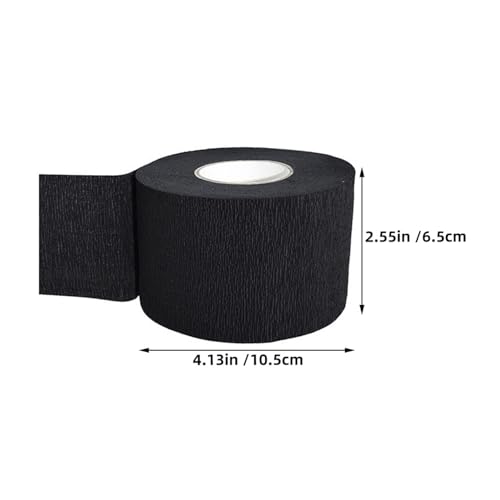 Bande de cou jetable en papier crépon extensible doux pour coiffeur
