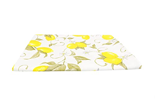 Nappe de cuisine en coton motif citrons pour table d'été