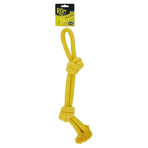 Ferribiella Gioco Cani in Corda 2 Nodi 40 cm 2 Colori Colore : Giallo
