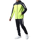 [カッパ] ルームウェア メンズ ジャージ 上下セット 切替え 別注 パーカー セットアップ M-6L 上下 L ライトグリーン