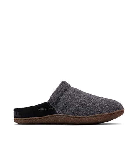 SOREL Women's Nakiska Scuff Slipper - Black, Natural - 6