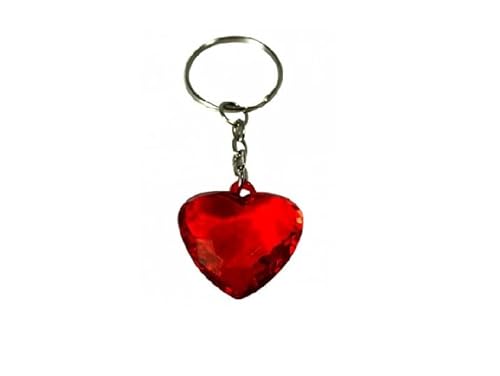 Photo de LP Divertissements Porte-clefs Coeur Krystal Rouge 4cm