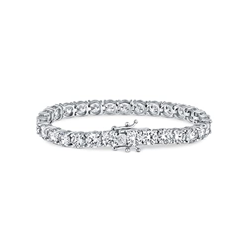 ISAAC WOLF Certified Moissanite Tennis Bracelet 14K White Gold Over Sterling Silver Men Women Passes Diamond Bracelet Test2