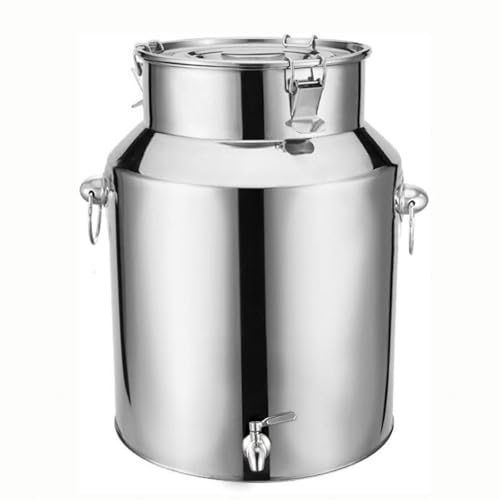 Jarra con Grifo Bidón De Leche Sellado 5 Litro Cubo para Vino/Recipiente para Lácteos/bidón De Leche/Jarra con Tapa Sell,Capacity-18Liters