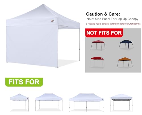 ABCCANOPY Side Panel for 3x3M Straight Leg Gazebo,1 Pack Sidewall Only (Gray) - Image 3