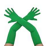 Aniler Chromakey Gloves Mask Hood Invisible Effects Background Chroma Keying Green Screen Photography Photo Video (22' Green Gloves)