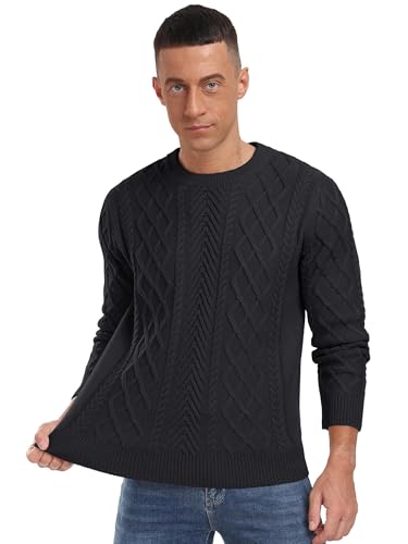 Pull en tricot torsadé pour homme idéal pour vos sorties décontractées