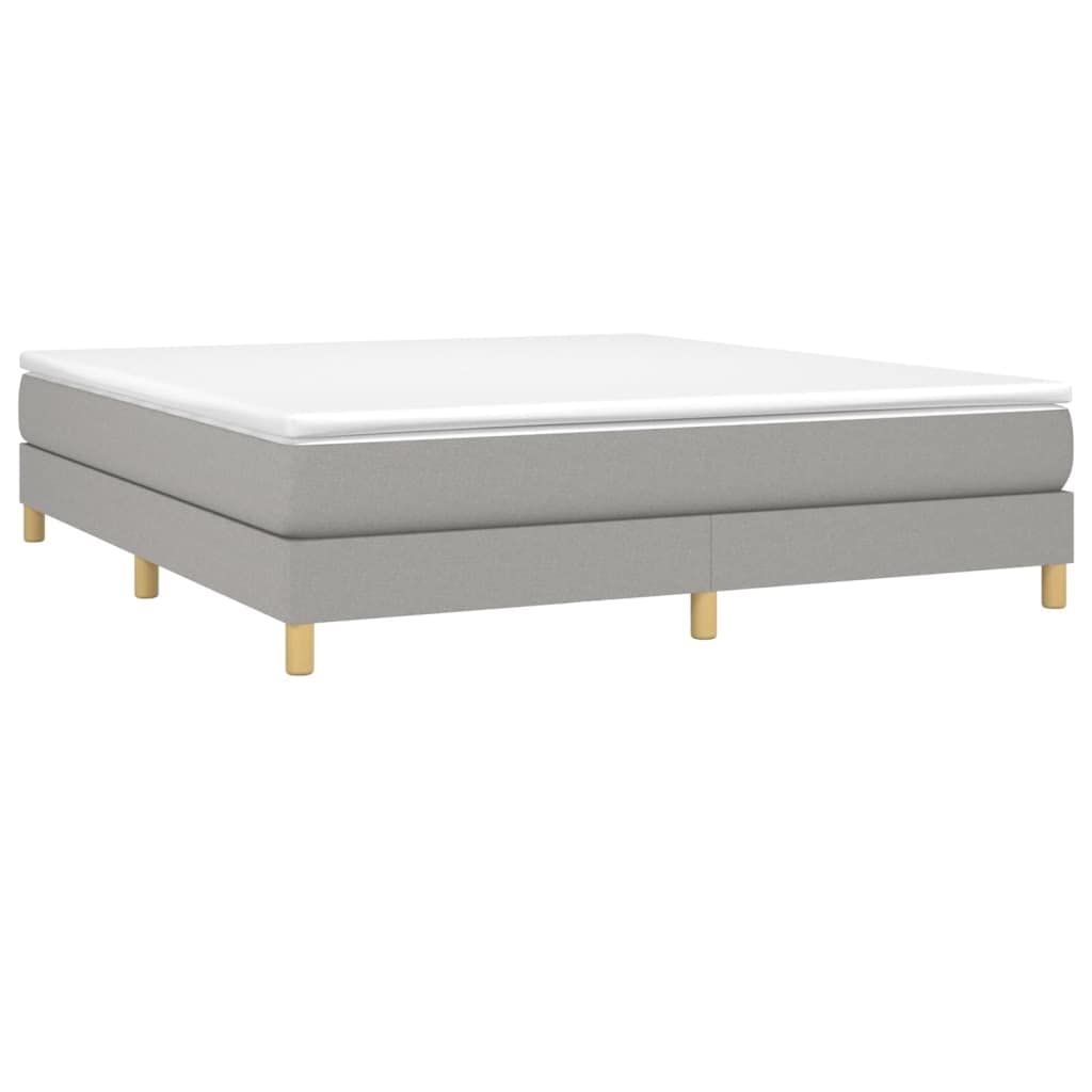 vidaXLBed Frame, Bed Base for Bedroom, Mattress Foundation for Double Bed, Bedstead, Modern Style, Light Grey 180x200 cm Super King Fabric