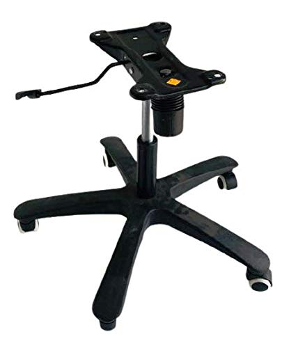 Image of Goyal steel & furniture Office revolving Chair Base Plastic Base easly fit to All Chair Universal Size (with White Black Wheel, Power Hydraulic & Central tilt Plate)