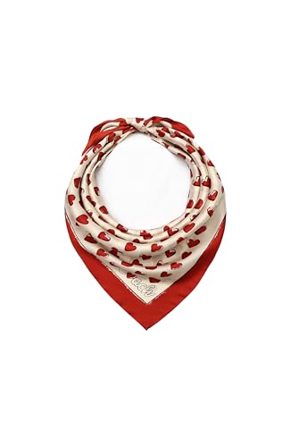 Coach Hand Doodled Heart Printed Silk Square