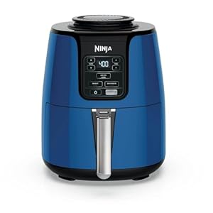 Ninja - AF100 Air Fryer Ceramic-Coated Nonstick Basket, Dehydrate & Reheats, for Quick, Easy Meals, 4 Quart Capacity, & High Gloss Finish (Navy) Ninja AF100 Air Fryer Ceramic Coated Nonstick Basket Dehydrate Reheats for Quick Easy Meals 4 Quart Capacity High Gloss Finish Navy