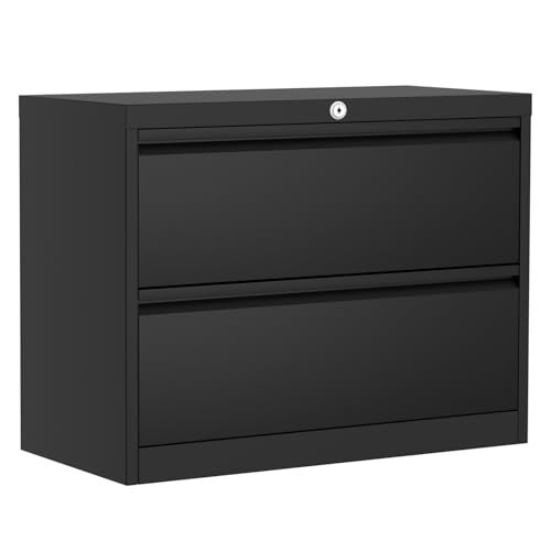 GarveeHome 2-Drawer File Cabinet with Lock, Metal Lateral Filing Cabinets for Letter/Legal Size...
