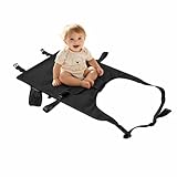 Infant Airplane Seat Extender Travel Bed | Baby on Lap Flight Bed | Foldable Soft Airplane Baby Travel Seat Extender on Lap with Neck Pillow | Fits Economy Seats | Black