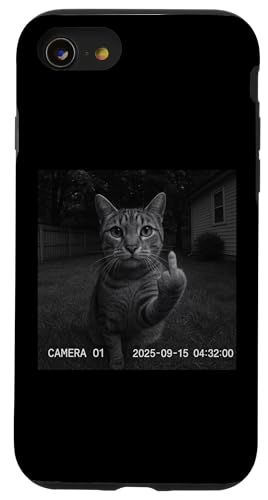 Funny Cat Flipping Off Middle Finger On Security Camera X}zP[X iPhone SE (2020) / 7 / 8 p
