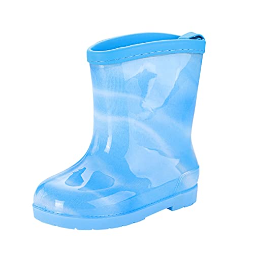 Kids W𝐞llies 𝐖aterproof 𝐖𝐞llington Boots for Boys Girls Non-Slip Rain Boots for Kids Childrens Outdoor Garden Shoes Size 4. (I, 8.5 Toddler)