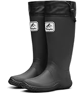 Lvptsh Rubberen laarzen voor dames, hoge regenlaarzen, lange schacht, Wellington boots, waterdichte rubberen schoenen, tuinlaarzen, antislip, Gb Zwart, 41 EU