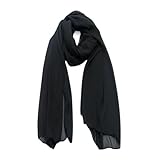 Ces magnifiques écharpes en crêpe froncée pour femmes sont parfaites pour vous-même ou comme cadeau à offrir à quiconque en tant qu'écharpe, foulard ou foulard. Les écharpes pour femme sont douces, élégantes et légères. Les écharpes sont fabriquées en mousseline de polyester douce au toucher. Meilleur accessoire classique pour une soirée.