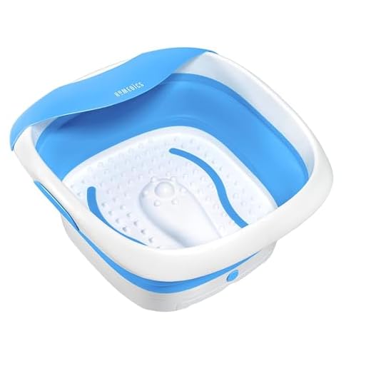 HoMedics Compact Pro Spa Collapsible Footbath with Heat | Vibration Massage, Acu-Node Surface, Heat Maintenance | Improves Circulation, Soothe Tired Muscles, Collapsible Tub for Easy Storage