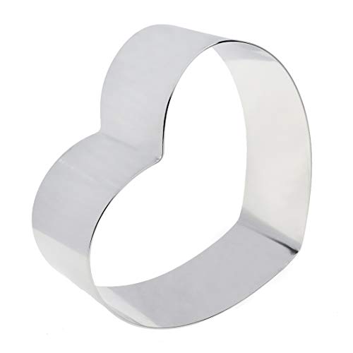 Sydien 1Pc 6-Inch Stainless Steel Mousse Cake Mould Heart Shaped Cake Ring Diy Baking Tools For Baking Cake, Tiramisu, Mousse & Cutting Biscuits #TOP2