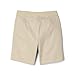 French Toast Girls' Pull-On Tie Front Stretch Twill Short, Khaki, 14.5 Plus