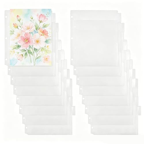 Intercalaires classeur 24 anneaux pochettes transparentes format Lettre US lot de 2