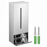 Otoolling Stainless Steel Safety Glasses Dispenser with Lid, Wall Mount, Countertop, 16 x 6.75 x 5.75 Inches Dustproof Safety Glasses Holder Case for Lab Industrial Factory Protective Eyewear Goggles