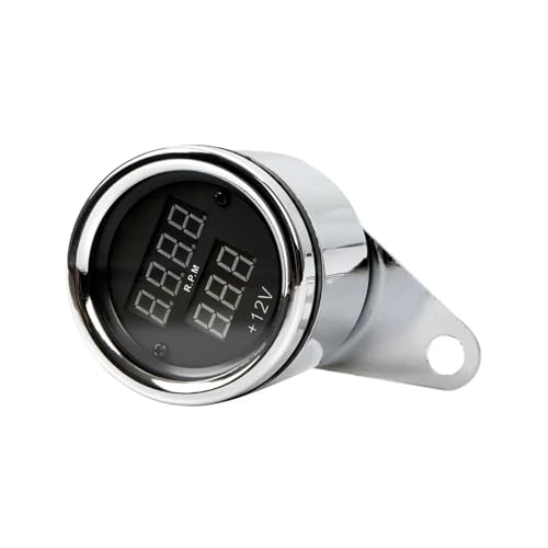 Odomètre compteur de vitesse moto LED universel avec voltmètre 12V