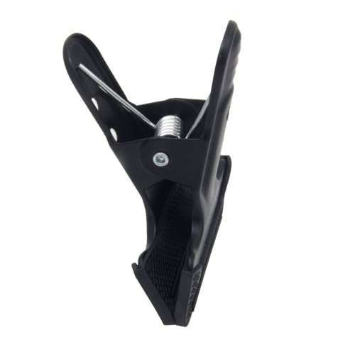 Image of 2 Pack 4-1 /4 inch Heavy Duty Spring Clamps Clips, Black Metal Rubber Hinge Clip File Clamps for Photography Background Stands, Home Improvement Projects (2.17 inch Opening)