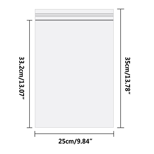 Resealable Clear Plastic Bags, Sealed Bag, Storage Bag, Press Seal Bags, Thickening and Durable, Apply to Craft Supplies, Kosmetische, Clothing Storage ect. 9.8x13.8"(25x35cm) 50PCS - Image 2