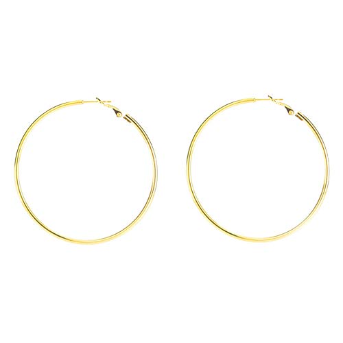 Pendientes oro para hombres y mujeres con diseño cuadrado y círculo grande