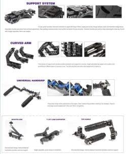 GOWE 3 DSLR Shoulder Rig Kit Follow Focus Mattebox Support System