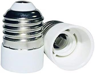 Luminosa E27 to E14 Lamp Socket Adapter Converter Holder for LED Halogen Edison Energy Saving Smart Bulb (Pack of 2) / Convert Large Screw to Small Screw Socket Lamp Convertor Adaptor/CE Certified