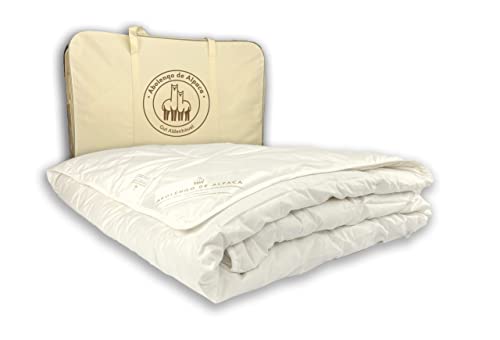 Alpaka Bettdecke 155x200 Cm - Leichte Sommerdecke Mit 800g Alpakawolle
