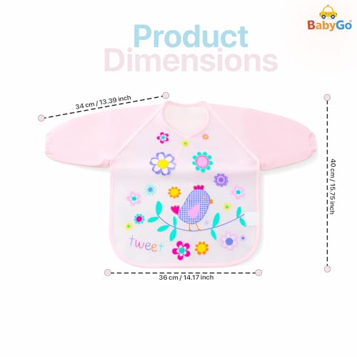 Image of BabyGo Cotton Baby Tie Button Bibs | Soft, Washable Feeding Bibs for Kids, Adjustable, Reusable, Gentle on Skin, Comfortable & Ideal for Mealtime, Perfect for Infants & Toddlers | Multicolor
