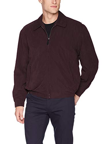LONDON FOG Men's Auburn Zip-Front Golf Jacket (Regular & Big-Tall Sizes), Maroon, X-Large