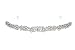 Trillium Flower Pattern Crystal Faux Pearl Bridal Headband Tiara T1033