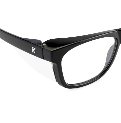 Image of FAMOUS Prescription Safety Eyeglass Frames with Clear Side Shield Replaceable Lens Single Vision, Bifocal & Progressive Lens Support TPU & Polycarbonate Impact-Resistant Frame Industrial & Daily Use