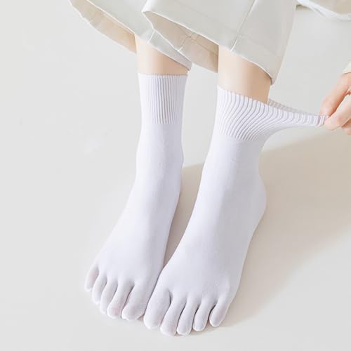 Image of Cool Ladies' Five-Toe Socks Velvet Breathable Elasticity Toe-Separating Promotes Blood Circulation Relieves Fatigue