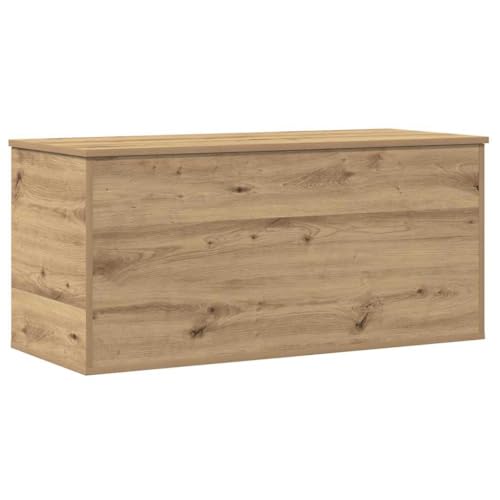 vidaXL Minimalistische Eichenaufbewahrungstruhe | Große Holztruhe für Wohn- und Schlafräume | Langlebige lackierte Oberfläche | Stylisher Haushaltshelfer | Perfekte Möbel-Lösung für Zuhause
