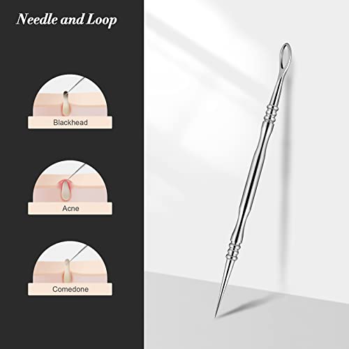 BEZOX-Blackhead-Remover-Tools-ALL-Stainless-Steel--Set-of-Blackhead-Tweezers-and-Ance-Needle-with-Comedone-Extractor-High-Temperature-Disinfection-Never-Rust--Easy-Remove-Pimples-Blackheads-Zit