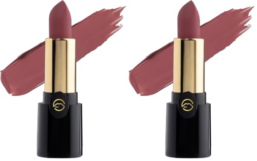Image of MARS Plush Velvet Creamy Matte Lipstick for women | Smooth Glide | One Swipe Pigmentation | Non-Drying and Creamy Formula | Rich and Vibrant Color | 3.2 gm | (12-Wine n Dine) (Pack of 2)